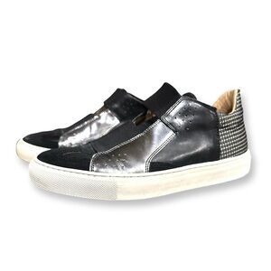 [MAISON MARGIELA ] MM6 Black Suede & Silver Low Top Sneakers: Italy : Wmn 37.5